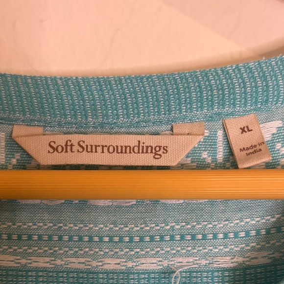 Beautiful Teal and White Patterned Dress - Picture 2 of 8